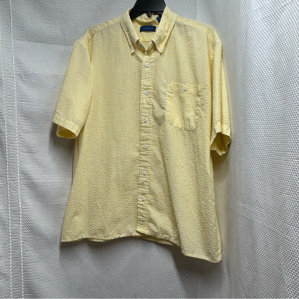 Towncraft‎ Yellow Casual Button Down Shirt men’s XL
